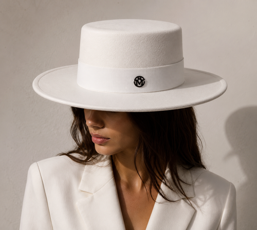 L'Authentique — Fedora en feutre blanc